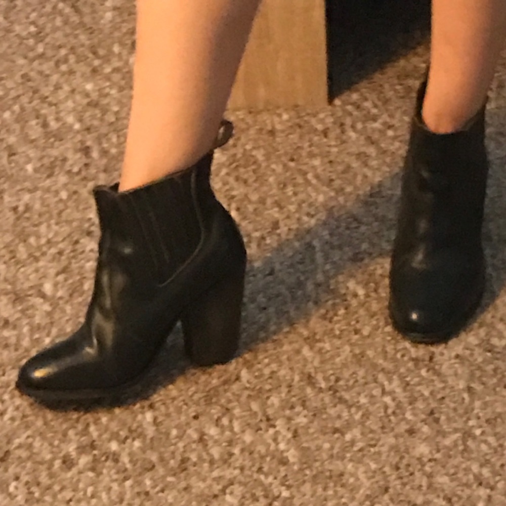 Free People Freebird all Leather Black Booties